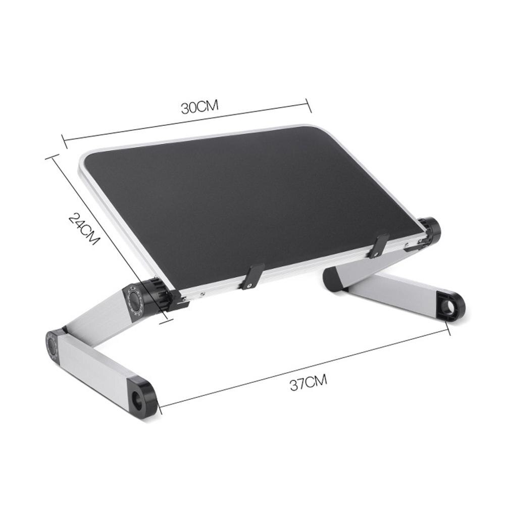 Ajustable para portátil soporte de computadora Personal mesa de cama portátil ordenador portátil de sofá cama Oficina escritorio plegable para Laptop: 30x24cm -Black