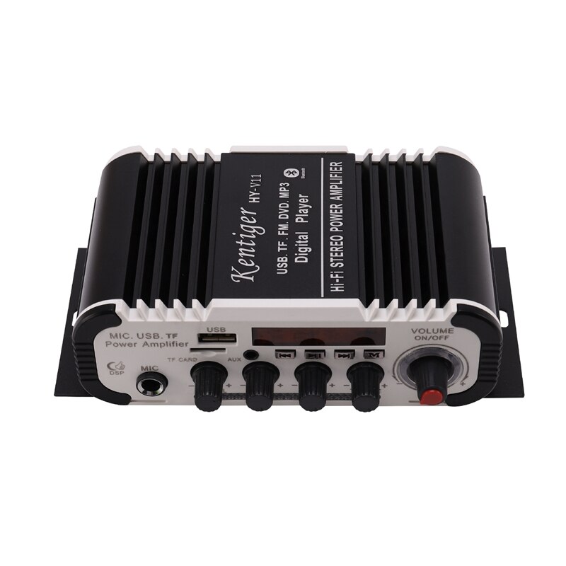 Kentiger hy-  - v11 bluetooth-verstärker, 2-- kanal-superbass-audioverstärker mit fernbedienung, tf-usb - fm 85db mp3 fm -radio