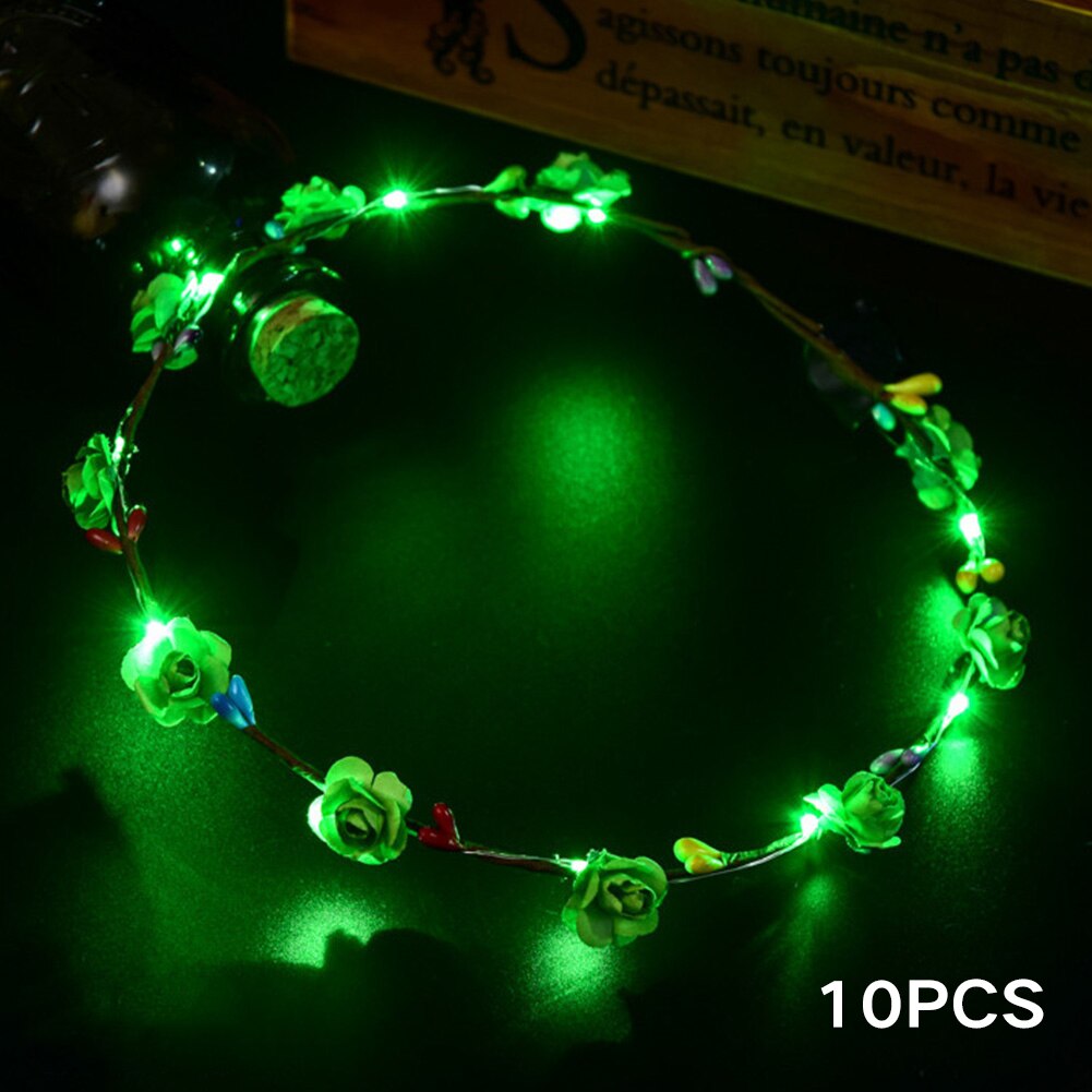 Partei Krone Blume Stirnband LED Licht hoch Haar Kranz Haarband Girlanden Frauen freundlicher Party Geburtstag glühend Kranz