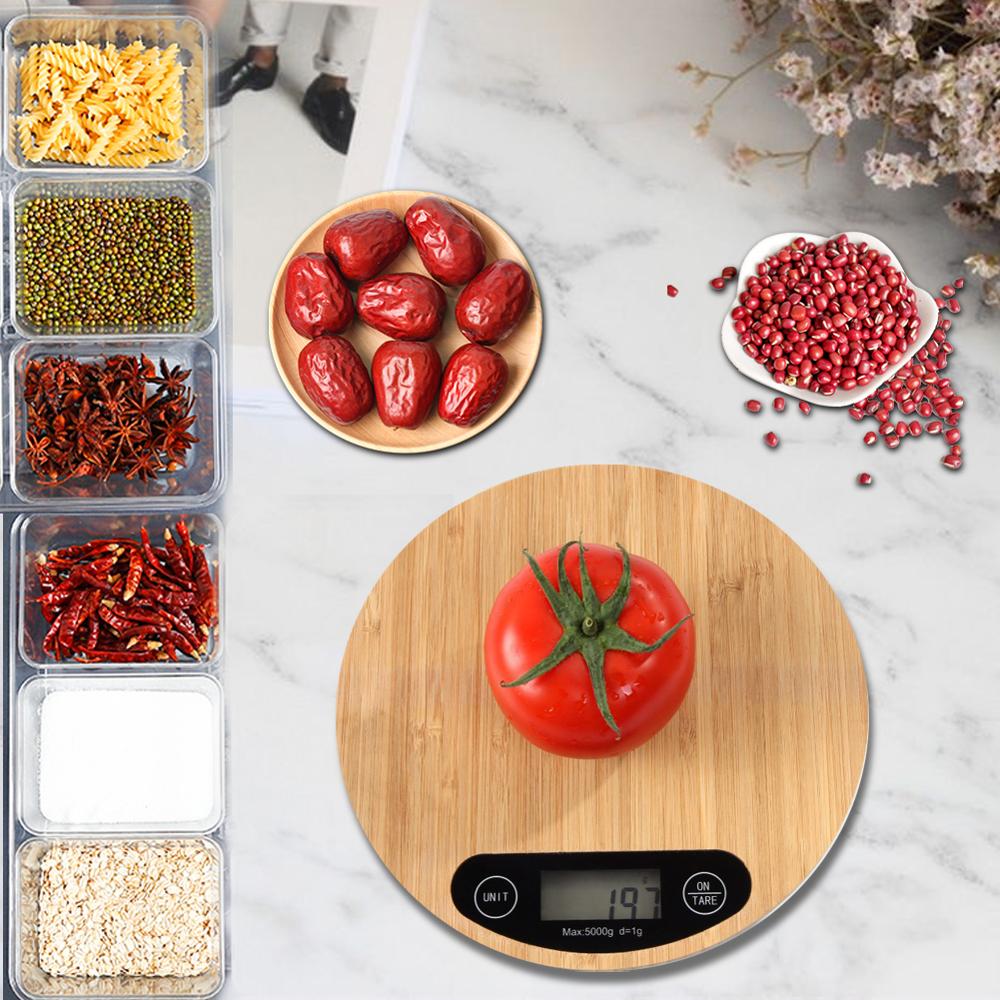 Electronic Kitchen Food Scale Accurate Food Prep Baking Scale with LED Display 11lb/5kg, 5 Units
