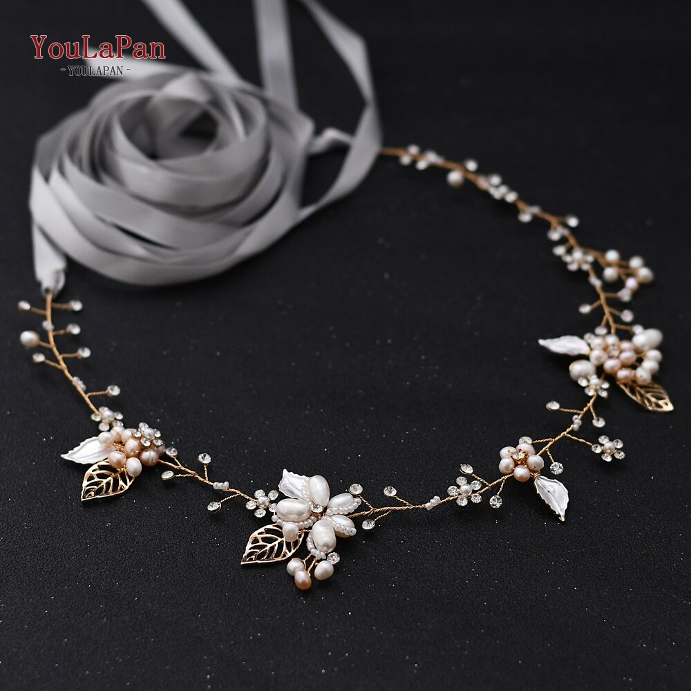 YouLaPan SH313 Rose Gold Diamond Belt Wedding Dress Belts Bridal Sashes Decorative Belts for Women Dresses Belt: gray ribbon