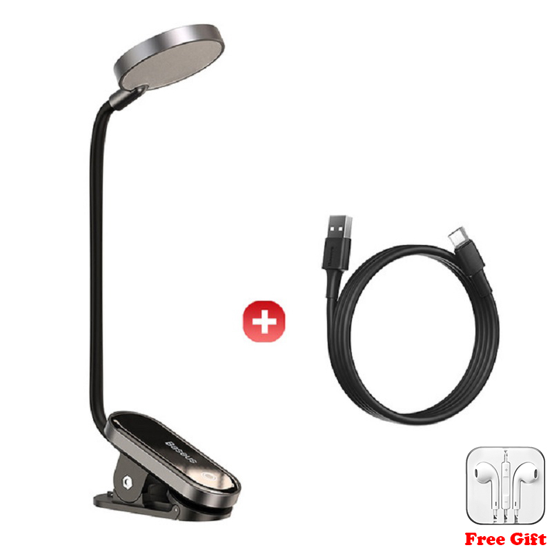 Baseus Usb Oplaadbare Leeslamp Led Clip Tafellamp Traploos Dimbare Draadloze Bureaulamp Touch Led Nachtlampje Laptop Lamp: Default Title