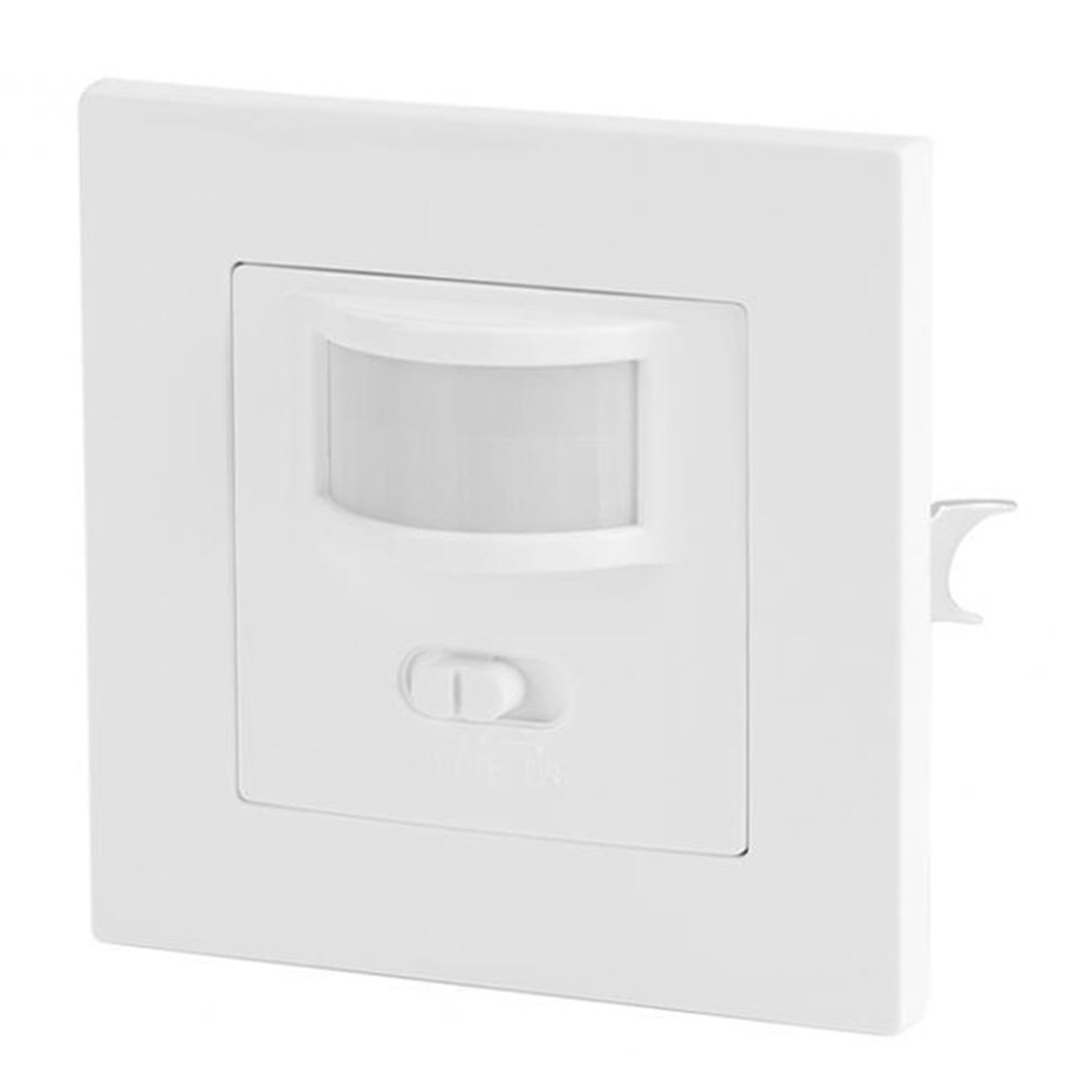 AC 110V-240V Infrared PIR Motion Sensor Recessed Wall Lamp Light Bulb Switch PVC Material Wall-mounted