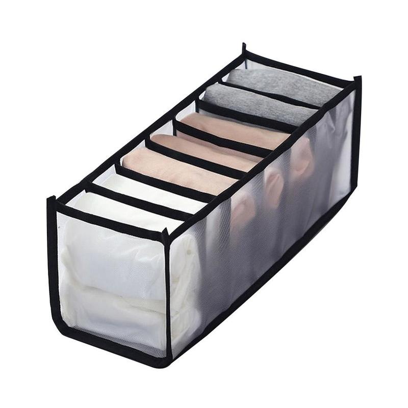 1pc husholdnings sammenleggbare netting undertøy oppbevaringsboks truser separert skuffe-type sokker organisator oppbevaring bh  c6 t 0: B