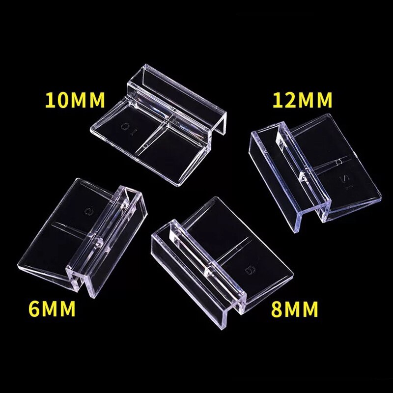 Support en acrylique pour Aquarium, 2 pièces, 6Mm, 8Mm, 10Mm, 12Mm