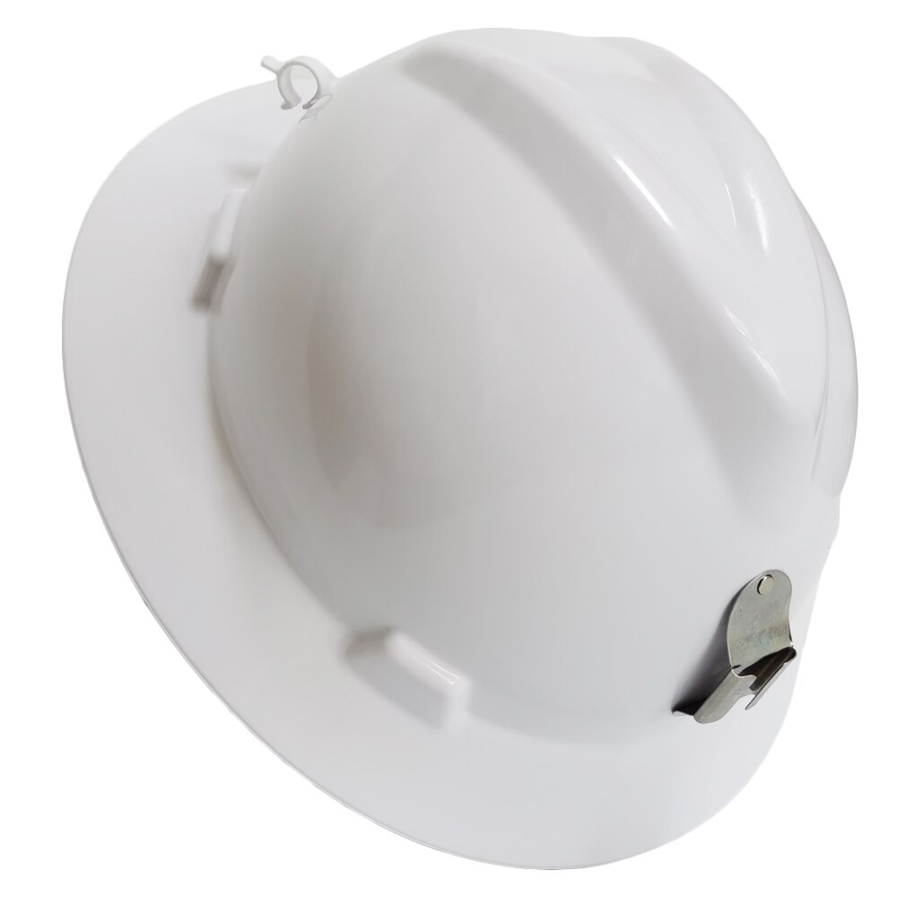 Safety Helmet Full Brim Hard Hat Lightweight Work Cap Outdoor Construction Railway Metallurgy Mine Miner Summer Sunshade: White with Hook