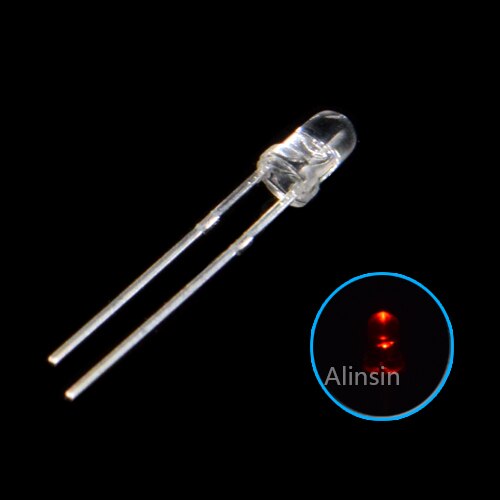 100Pcs F3 3Mm Led Light Emitting Diode Kit Warm Wit Rood Blauw Groen Uv Oranje Geel Roze Kleur bulb Lamp Set 2V 3V Pcb: red