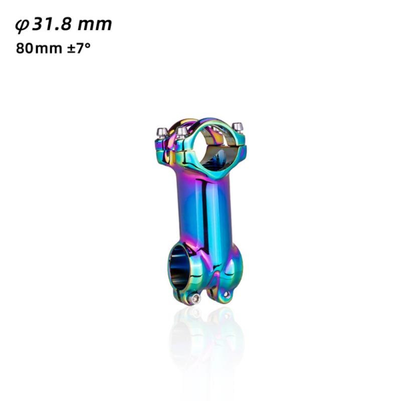 Rainbow Colorful MTB Stem Road Bike Stem 7/17 Degree 60/70/80/90mm *31.8mm Bicycle Handlebar Stem Mtb Power Bike Accessories: 7degree 80mm