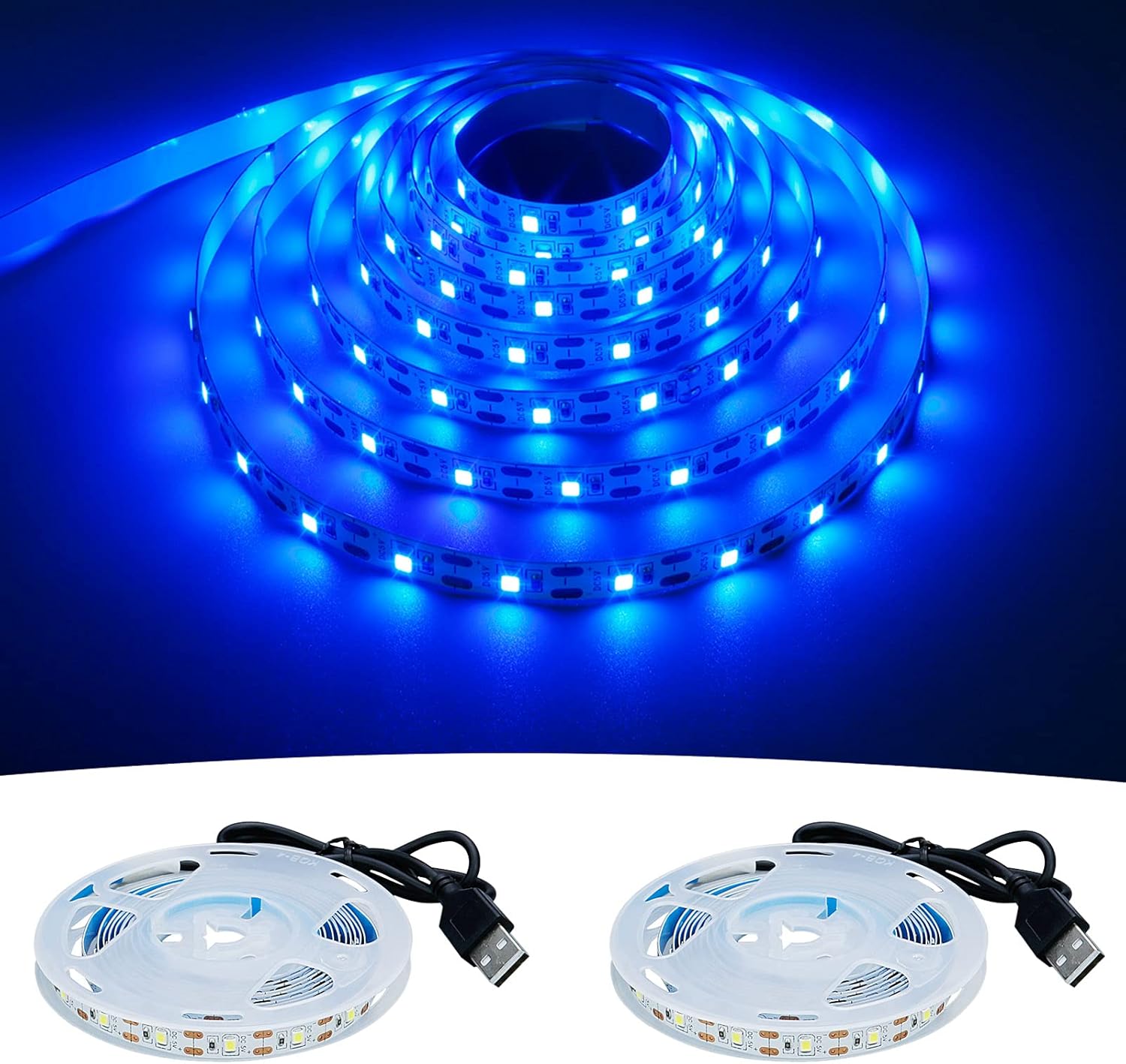 DC 5 V USB-LED-Streifen 2835, weiß, warmweiß, LED-Streifen, TV-Hintergrundbeleuchtung, Klebeband, Heimdekoration, Lampe, 1–5 m, LED-Lichterkette: Emittierende Color3 / 5m