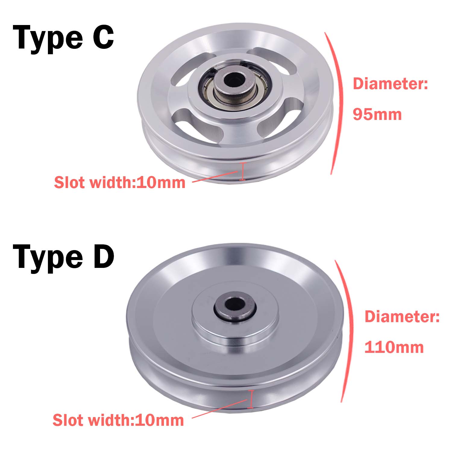 Bearing Pulley Wheel for Gym Equipment Heavy Aluminium Alloy Cable Machine DIY Attachment Lifting Workout Sport Accessories