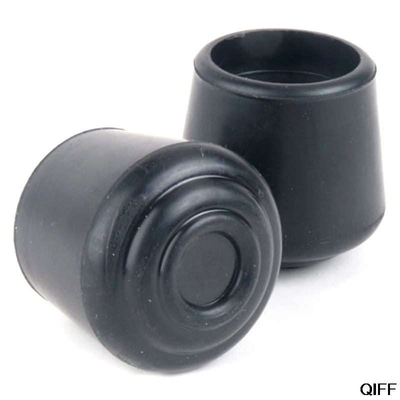 Svart anti-moden gummi hylse gulvbeskytter stol føtter ben capdiameter 22mm august 5