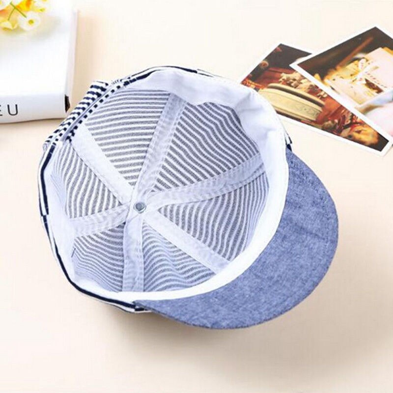 Newborn Baby Girl Boy Summer Cute Casual Hat Toddlers Infant Cotton Striped Sun Cap