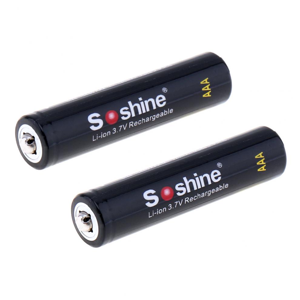4 Stuks Soshine 3.7V 350 Mah Hoge Capaciteit 10440 Li-Ion Oplaadbare Batterij Aaa Batterij Voor Led Zaklampen Koplampen