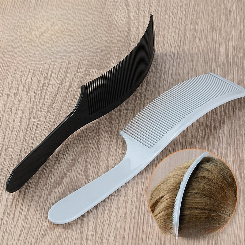 Peine de corte de pelo para hombre, peine curvo de cabeza plana, cepillo de peluquería, peine de corte de pelo, herramienta de estilo de cortadora de pelo de peluquero