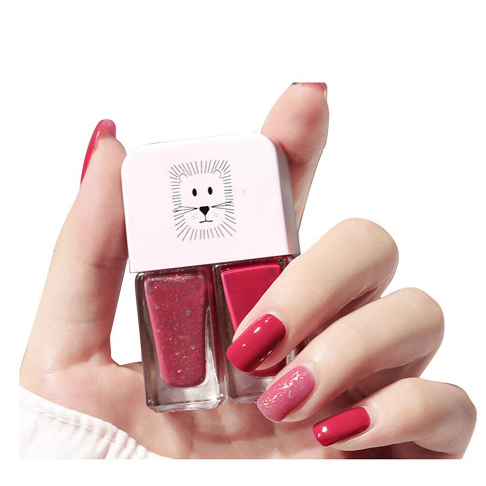 Vernis à ongles Semi-Permanent hybride bicolore, Gel de manucure Non Uv, apprêt de manucure à paillettes, séchage rapide: 06