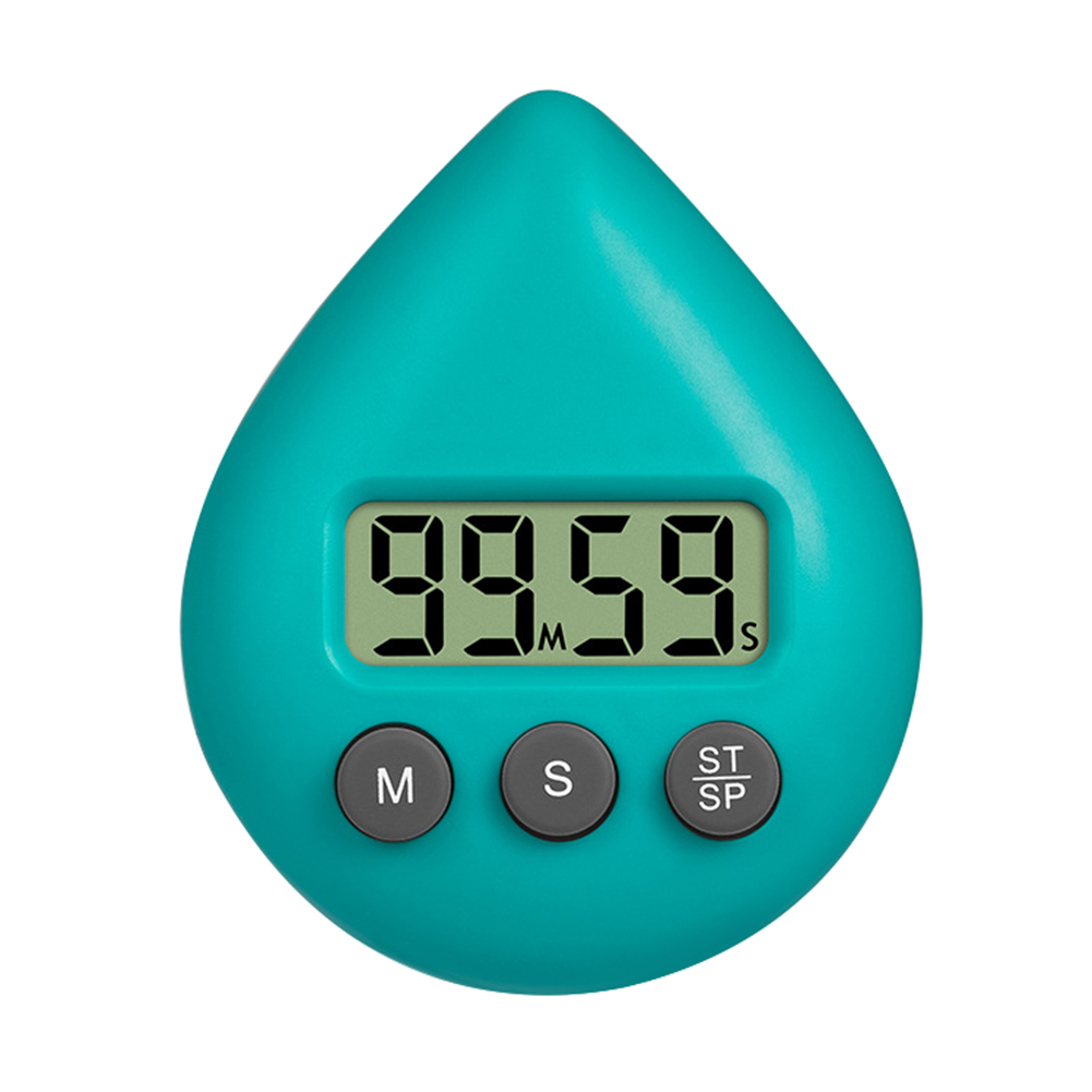 Digitaler Timer, wasserdichter Küchentimer, magnetische Rückseite, Badezimmer-Timer, Toiletten-Timer, Duschuhr für Küche und Badezimmer: green