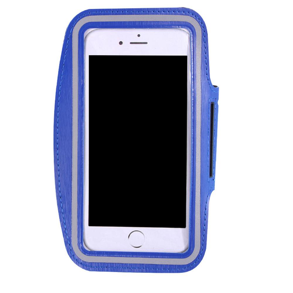 Bolso de brazo para teléfono móvil banda impermeable Deporte Running banda de brazo funda de entrenamiento para 5-6 pulgadas Bolsa de teléfono SAMSUNG iPhone: Small - 5 inches / Azul