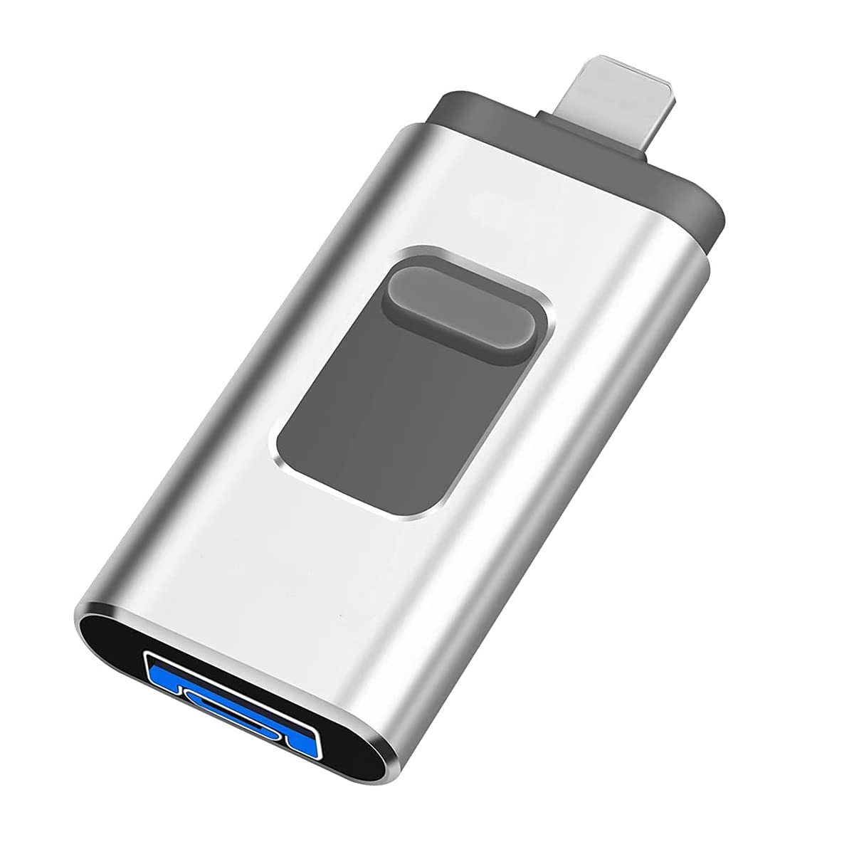 Unidad Flash 3 en 1 para iPhone, 128GB, 3,0 GB, 256GB, USB, Mirco, Compatible con teléfono móvil: Plata / 64 gigas