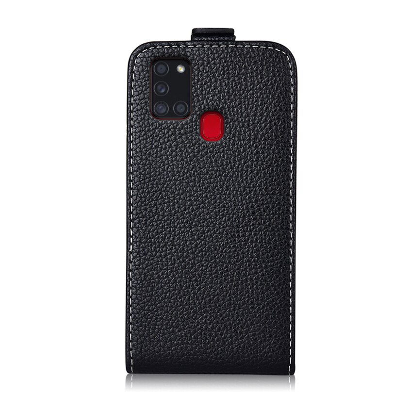 Flip Case Voor Samsung Galaxy A21s Cover Galaxy A21s Leuke Lederen Telefoon Tas Plain Case Voor Samsung A21s Een 21S Case
