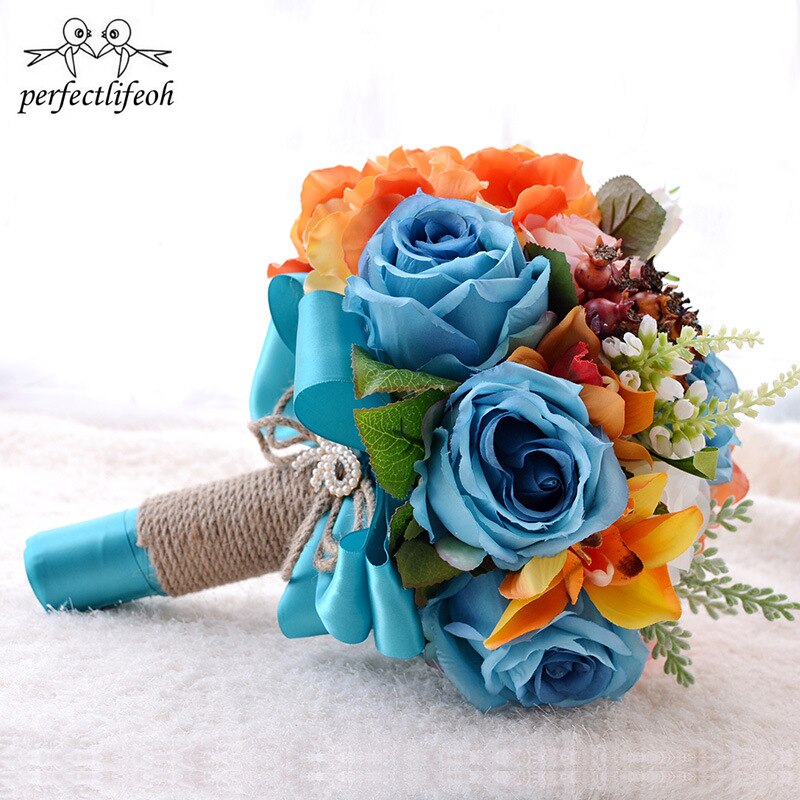 perfectlifeoh Artificial Bridal Bouquet Wedding Bouquets Brides Wedding