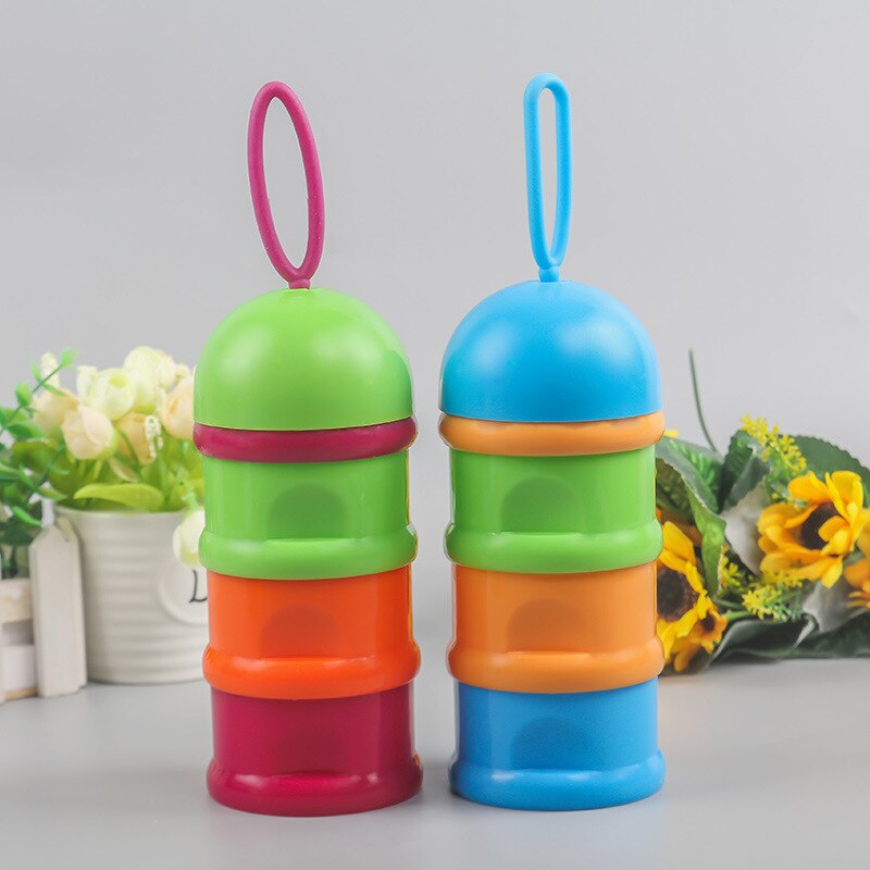 3 Layer Frog Style Portable Baby Food Storage Box Essential Cereal Cartoon Milk Powder Boxes Toddle Kids Formula Milk Container