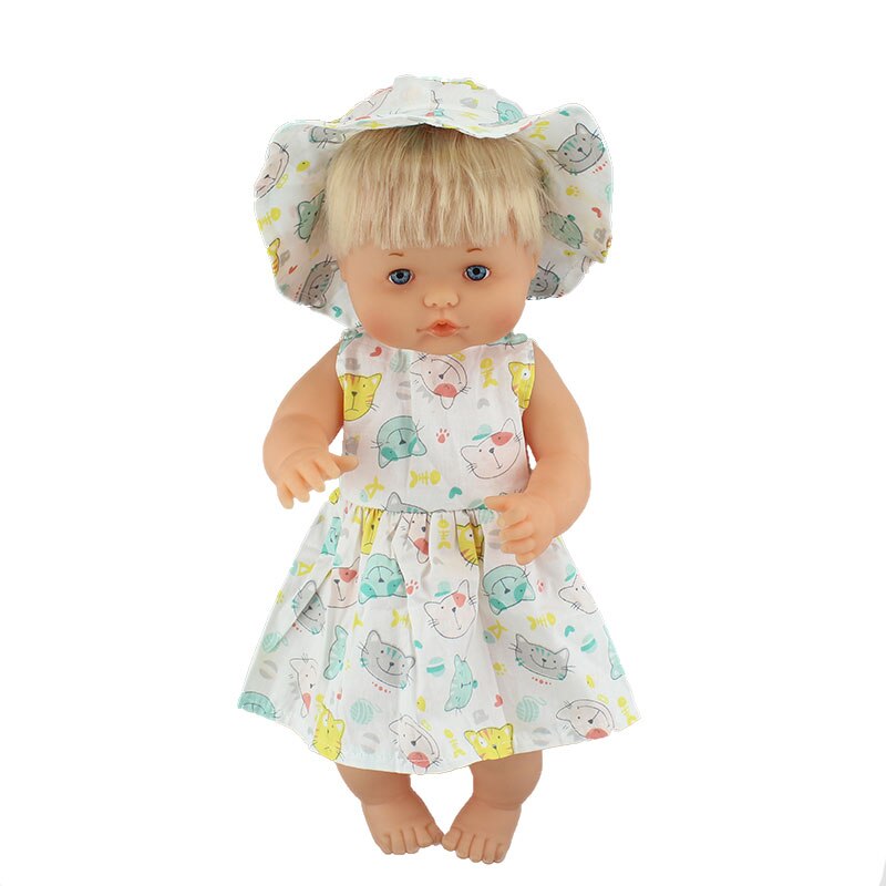 Clothes Fit 40cm 41 cm Nenucos Doll Nenuco Ropa y su Hermanita Purple Long Sleeves T-shirt Purple Dots Pants With Hat: 08