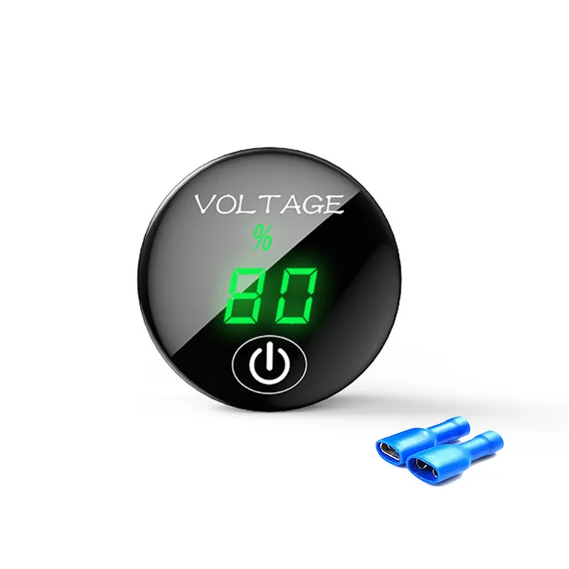 DC 5V-48V Pannello portato Voltmetro digitale Misuratore Capacità batteria Schermo volt con interruttore in poi/spento tattile per auto Barca marino: Lavanda