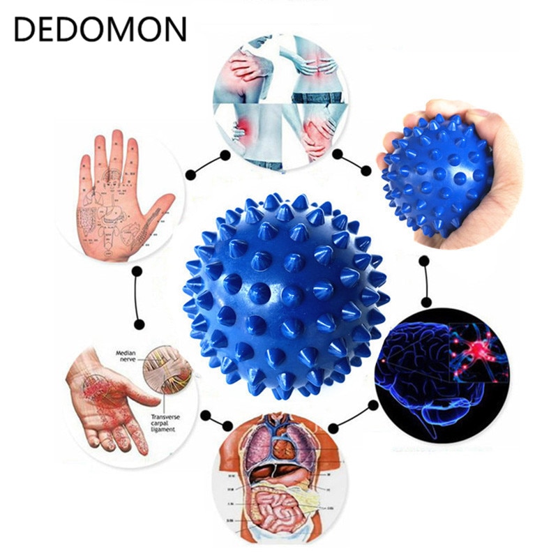 Holdbar pvc spiky hånd massage bold trigger point sport fitness hånd fod smerte lindring fitness bolde udstyr yoga bold