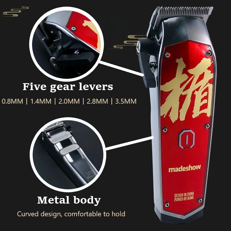 Madeshow – tondeuse à cheveux électrique professionnelle M10 + pour hommes, Machine de coupe de cheveux 7000 RPM, salon de coiffure, Rechargeable par USB
