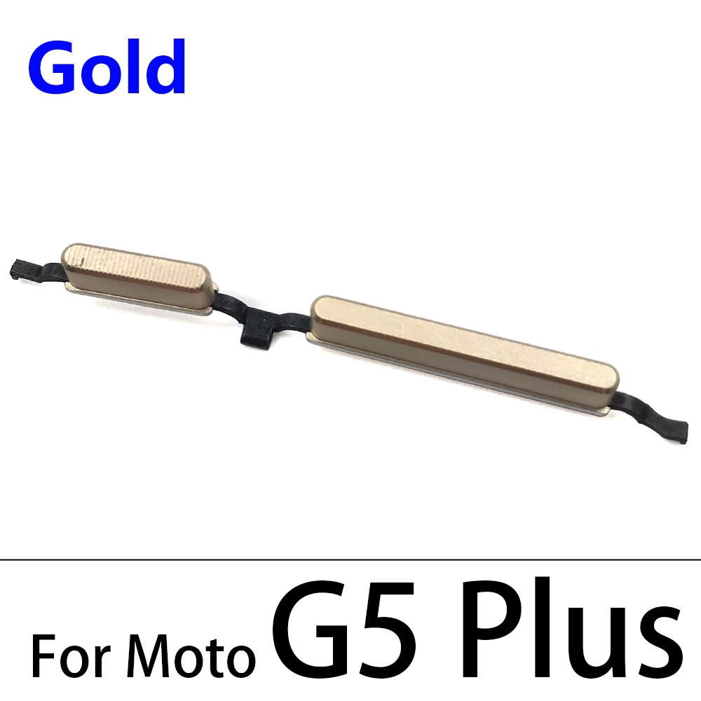20pcs/lot, Side Power Key + Volume Button For Motorola Moto G6 Play G4 G5 G5S G6 Plus Side Key: G5 plus Gold