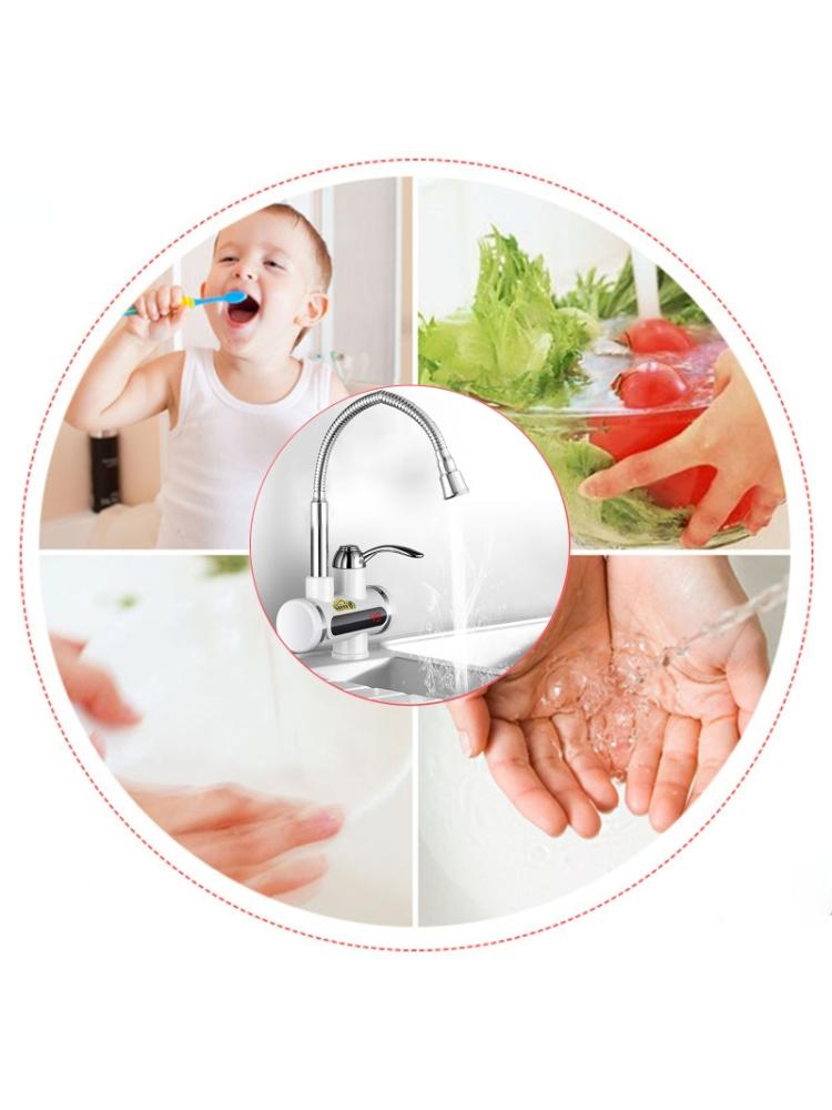 Instant Electric Water Heater Rapid Heating Faucet with Temperature Display