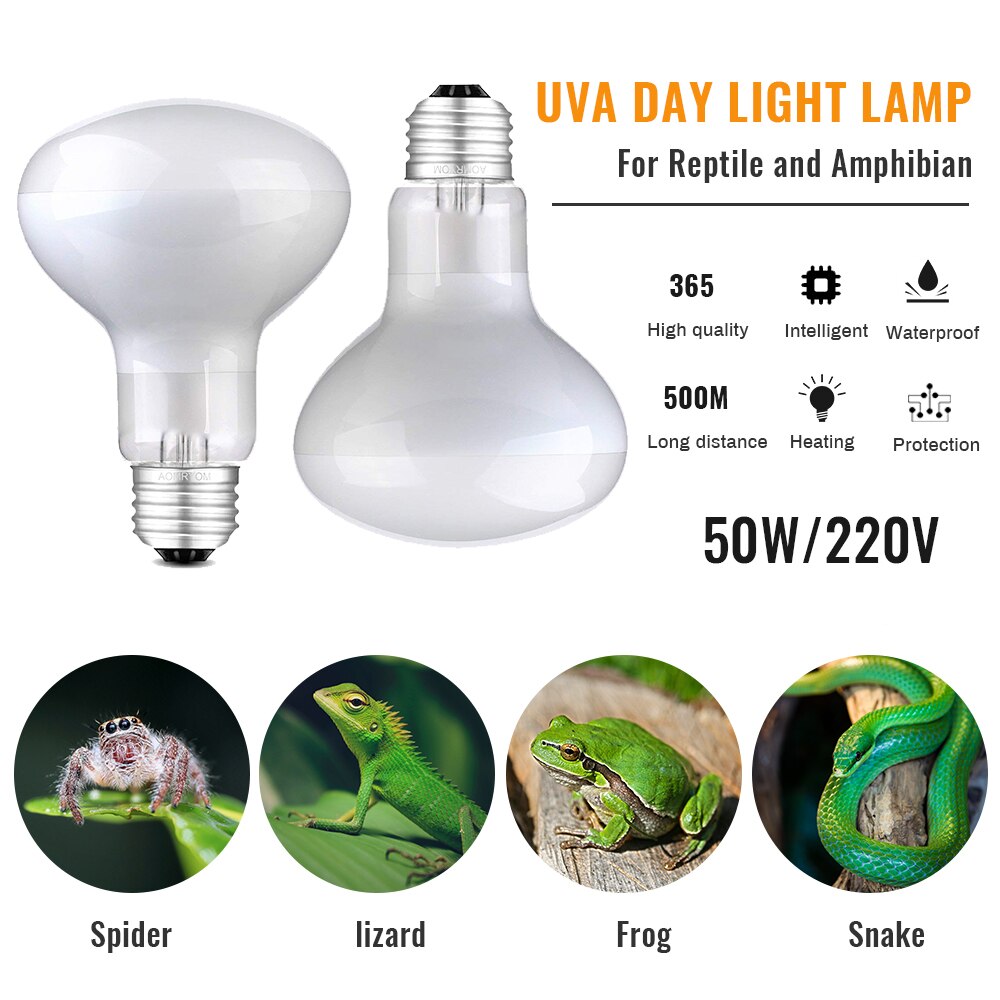 Heat Lmap Pet Reptile Far Infrared Ceramic Heating Lamp 220V Mini Heat Emitter Light Bulb 25W 50W 75W 100W 150W 200W: White 50W