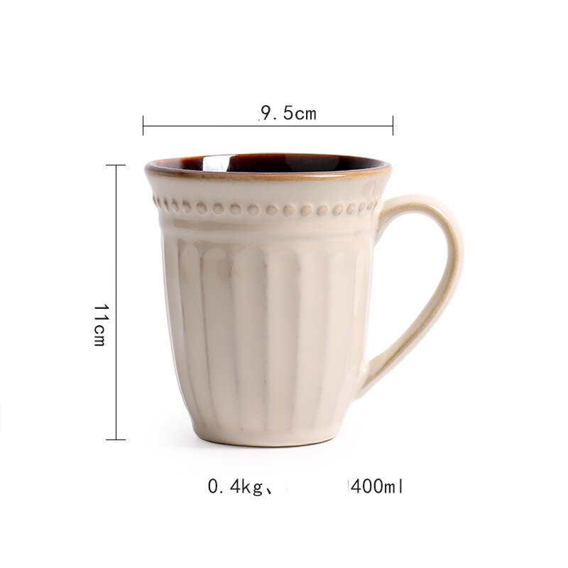 European Style White Ceramic Tableware Set Western Steak Pasta Embossed Plate Home Restaurant Salad Bowl Drink Cup: B