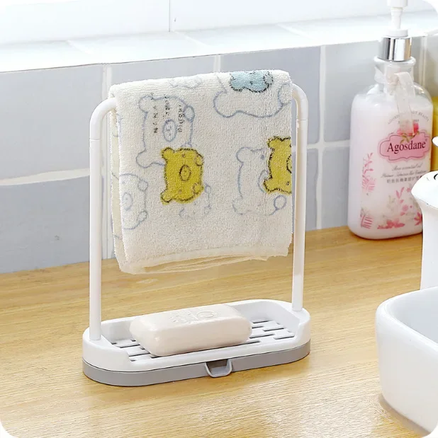 1Pc Aanrecht Schotel Spons Opbergrek Vaatdoek Droogrek Spons Afvoer Water Holle Lade Keuken Accessoires Organizer