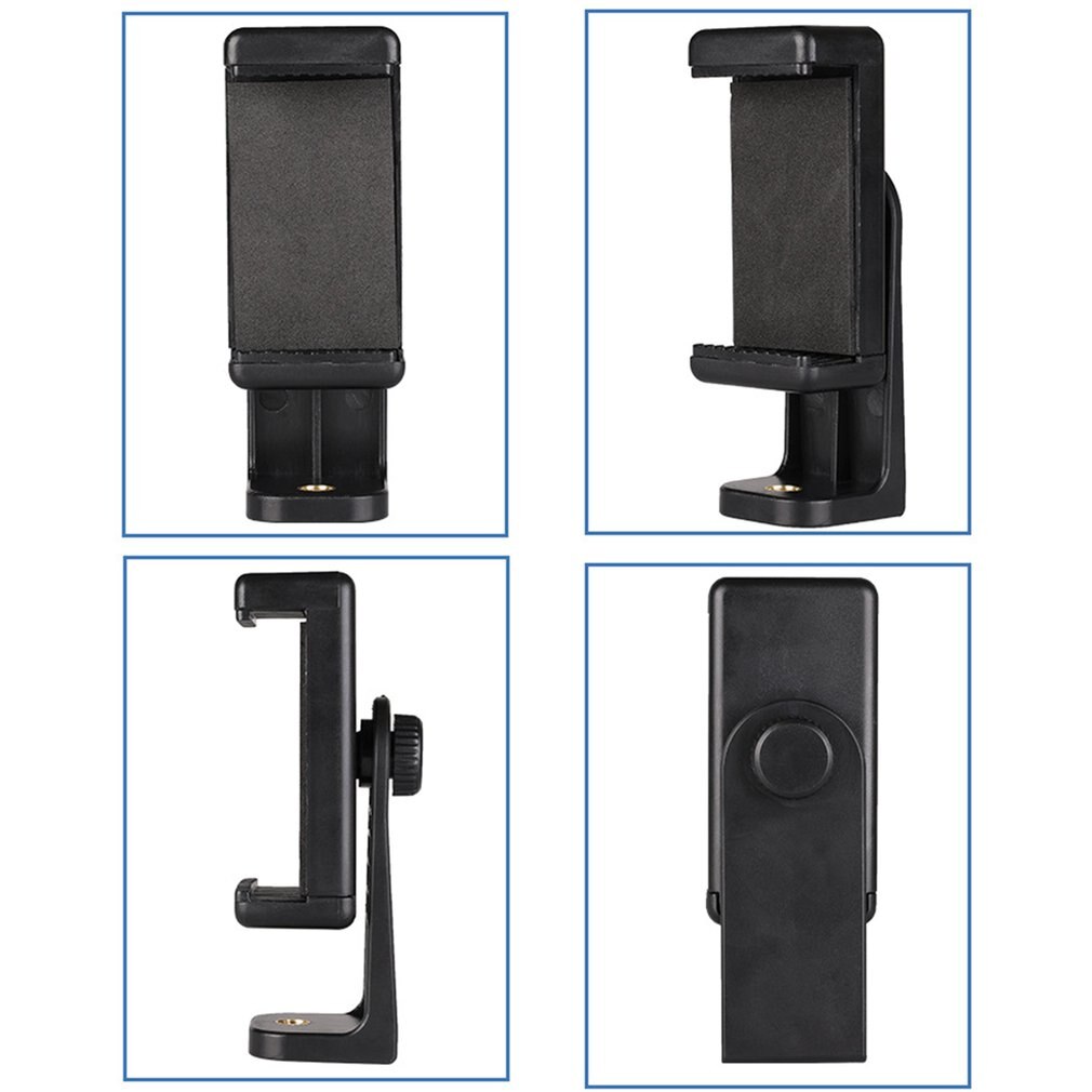 Tripod Mount Adapter Cell Phone Clipper Holder Vertical 360 Tripod Stand for Phone for Camera Lazy Holder