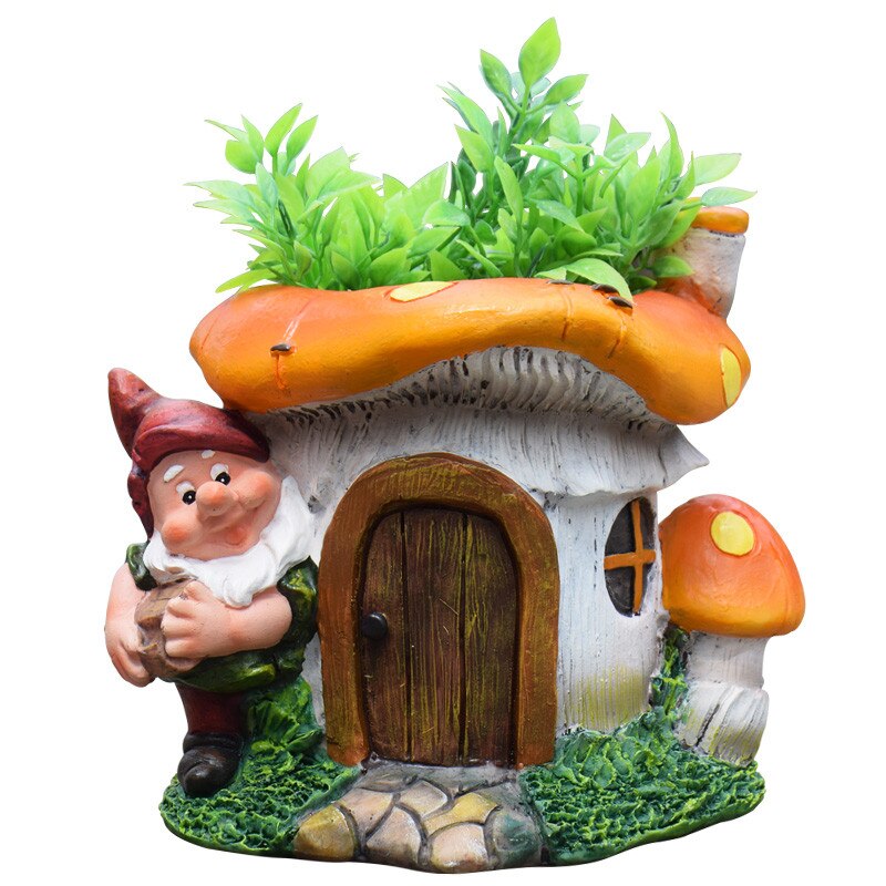 Karikatur Zwerg Blumentopf Ich bin Freien Garten Landschaft Pflanzen Dekor Kreative Kunsthandwerk Wohnkultur Skulptur Einzugsgeschenk A1839