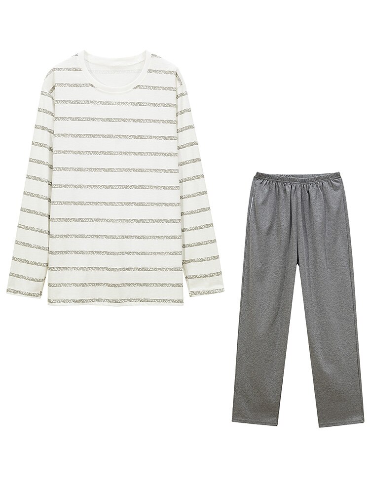 Freizeit Männer Pyjama langarm Männlichen Schlafanzug einstellen Männer Nachtwäsche Anzug lässig Unteren Kleidung Nachtwäsche Loungewear Homewear Kleidung