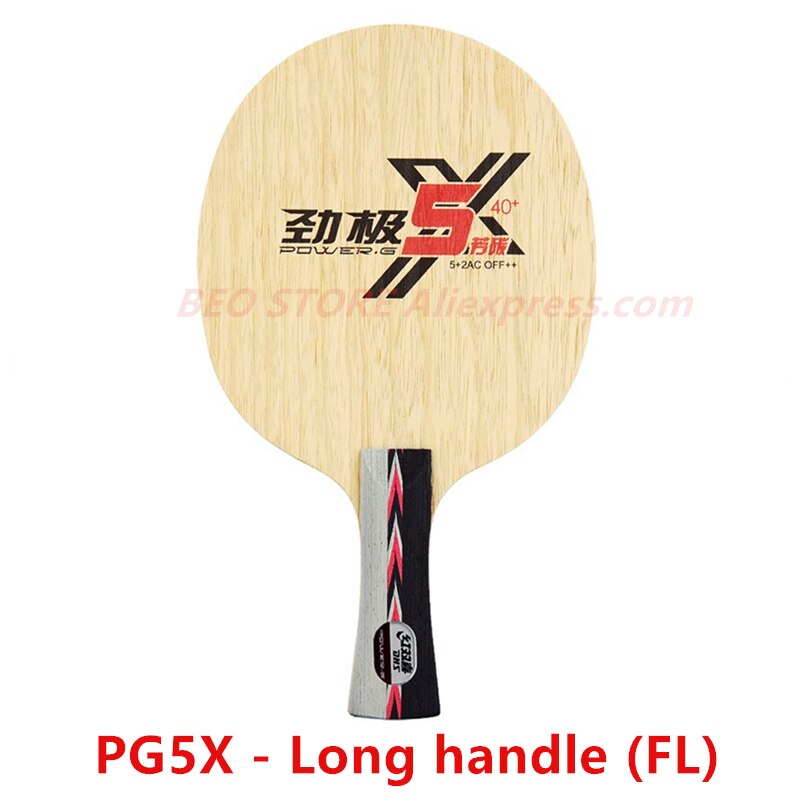 DHS-Pala de tenis de mesa PG5 PG5X POWER-G 5 PG 5 (5 + 2 Arylate de carbono), raqueta ALC Original DHS, palo de Ping Pong: PG5X Long handle