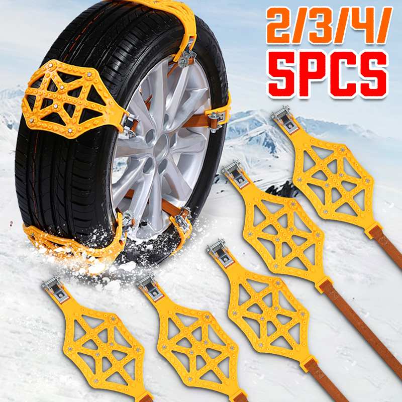 165-255cm Automobiles Vehicles Car Snow Chains Car Tire Tyres Anti-skid Chain Wheel Chain Safety Adjustable TPU Truck Van ATV