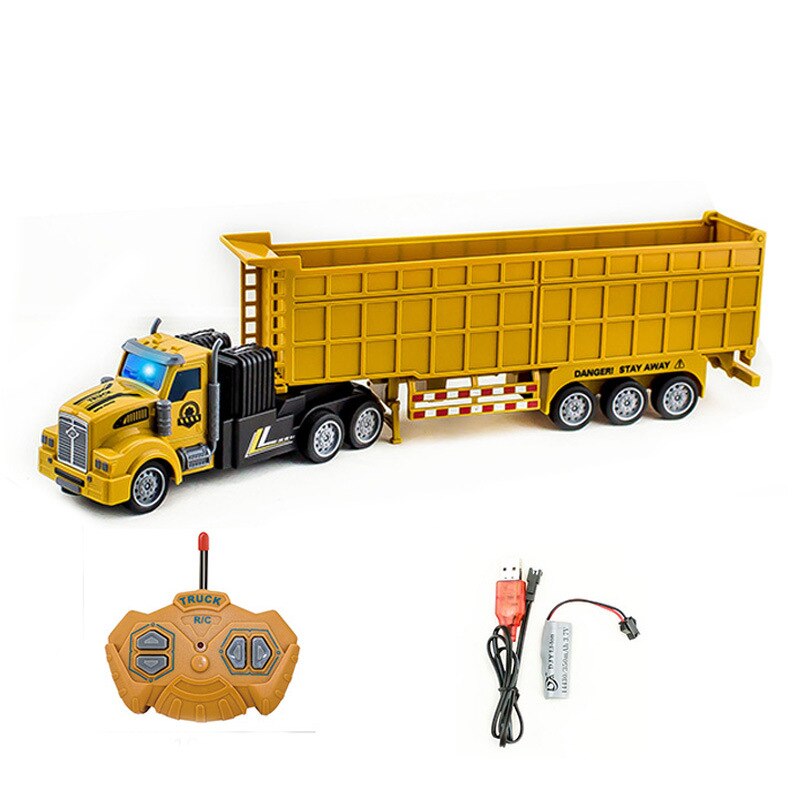 1/48 4ch trådløs fjernbetjening ingeniør lastbil tunge transport lastbil stor lastbil dump truck dreng model legetøj: Qh200-1
