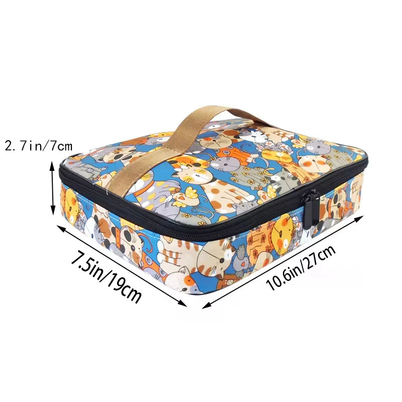 Płócienne torby na lunch dla dzieci przenośne funkcjonalne płótno w paski izolowane termiczne jedzenie piknik dla dzieci lodówka pudełko na drugie śniadanie torba Tote