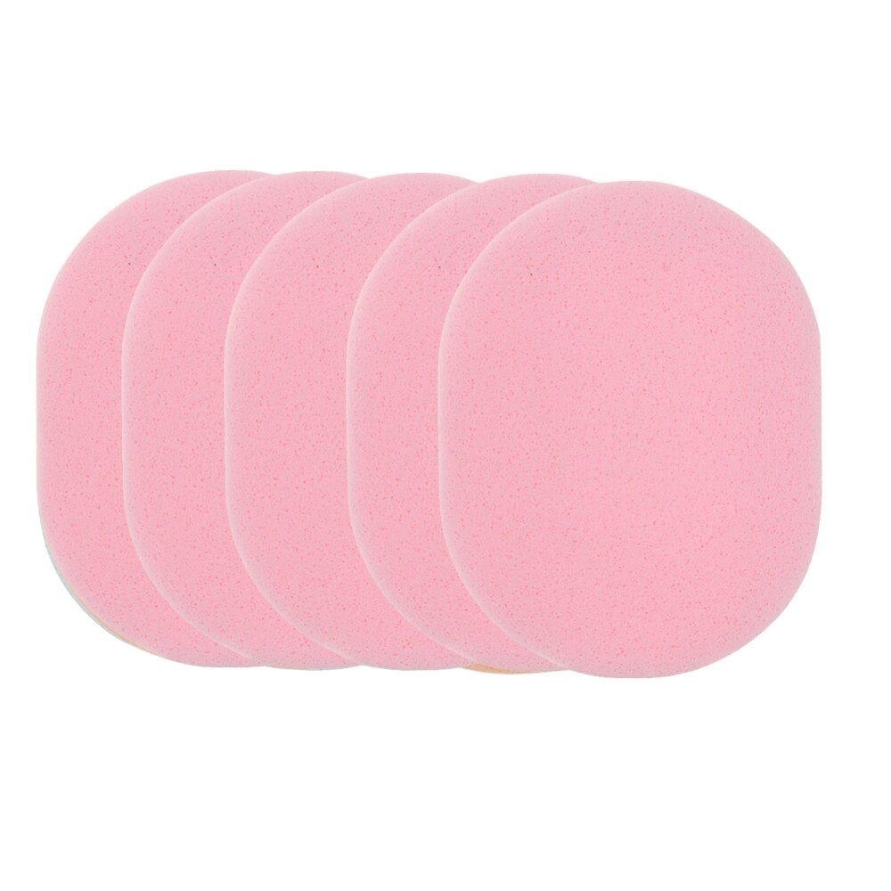 Esponja suave de 5 piezas para limpieza Facial, almohadilla de limpieza , exfoliante de Color aleatorio, herramienta cosmética: pink