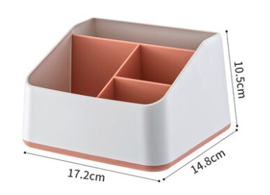 Duurzaam Plastic Pen Papier Bureau Houder Cosmetische Case Container Afstandsbediening Houders Home Kantoorbenodigdheden Opslag: Large Pink