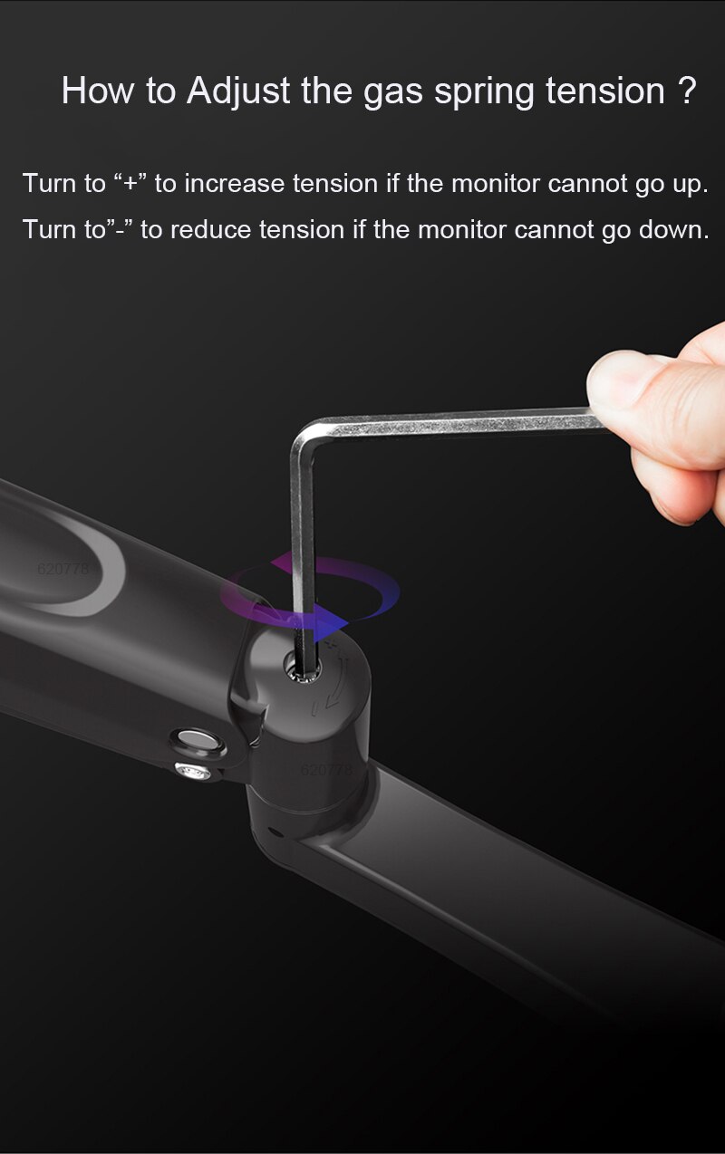 NB M150 Monitor Holder Ergonomic 17-27" LCD LED Screen Slot Mount Bracket Load 2-7kgs