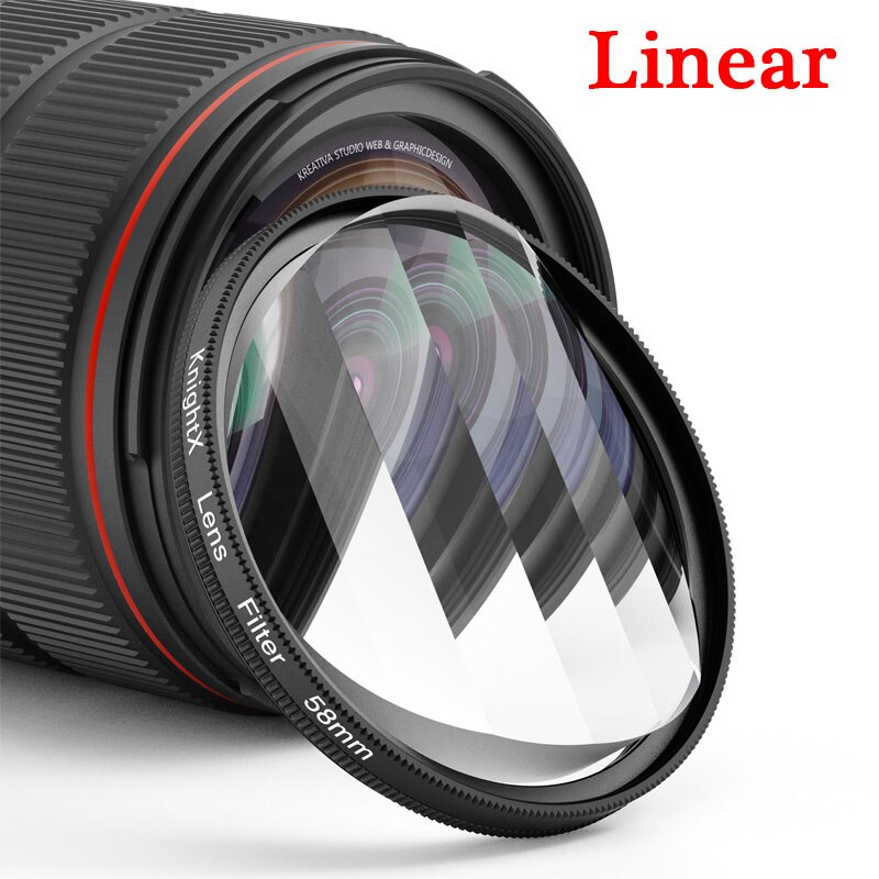 Knightx lineær prisme filter 52mm 58mm 67mm 77mm kamera linse til canon nikon cpl uv nd variabelt antal objekt vedio: Tilføj 77mm adapter