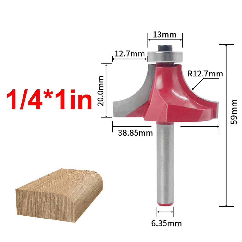 1/4inch Shank Wood Router Bit Straight End Trimmer Milling Cutter clean flush trim corner round cove box bits tools Mill Cutt: BIHH5743G