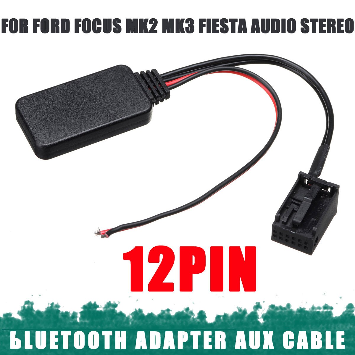 12Pin Auto Bluetooth Ontvanger AUX-IN Aux Kabel Adapter Voor Ford Focus Mk2 MK3 Voor Ford Fiesta Voor Ford Fusion Navigatie radio