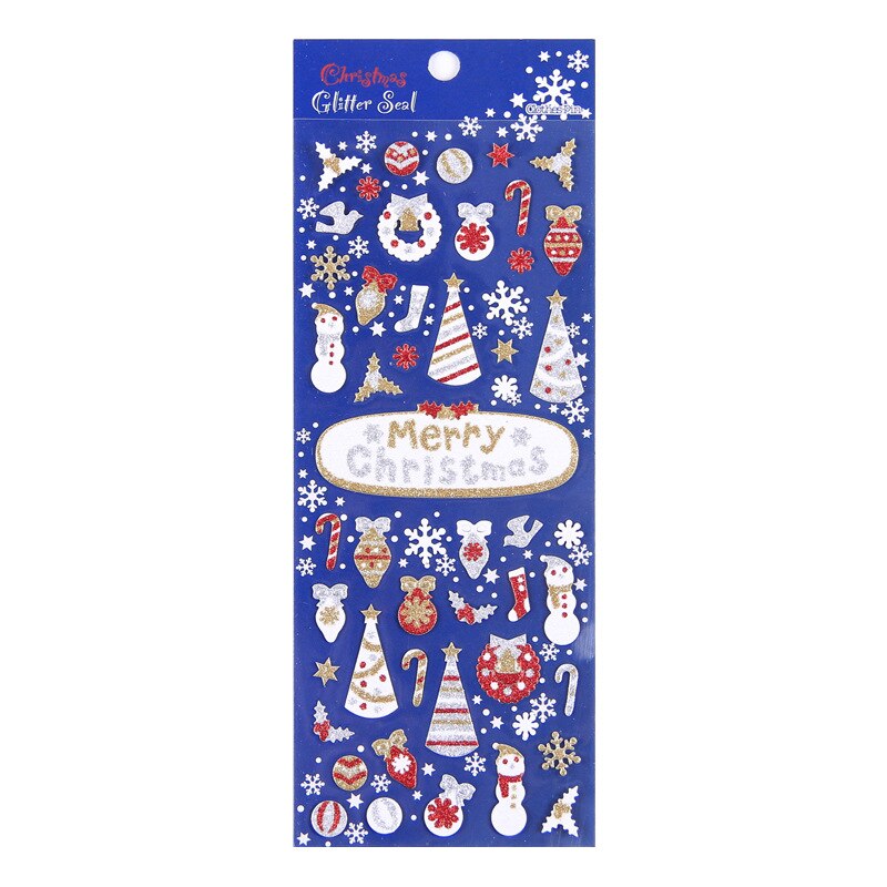 Vrolijk Kerstfeest Bullet Journal Decoratieve Glitter Goud Stickers Scrapbooking Stok Label Dagboek Briefpapier Album Stickers