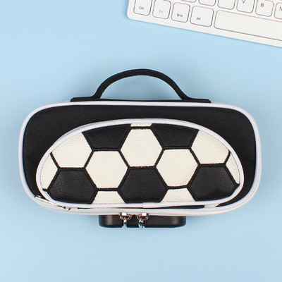 Trousse à crayons grande capacité pour garçons, étui à crayons de grande capacité, porte-stylo de basket-ball, boîte de papeterie, serrure à code, sac de rangement pour l&#39;école, le bureau et la maison: password-football