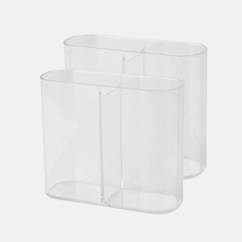 Portable Transparent Makeup Organizer Storage Box Acrylic Make Up Organizer Cosmetic Organizer Makeup Storage Drawers Organizer: Style3-White